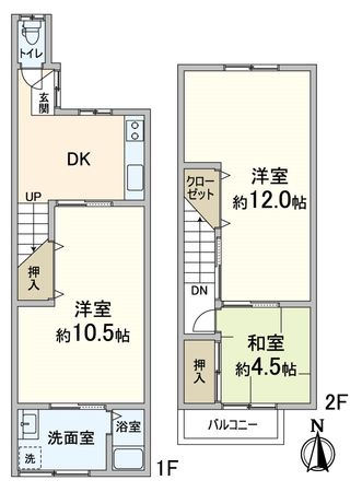 右京区西院下花田町 間取図(平面図) 右京区西院下花田町 間取図(平面図)