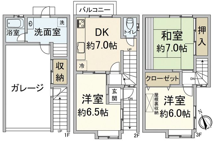 右京区梅津罧原町 間取図(平面図) 右京区梅津罧原町 間取図(平面図)