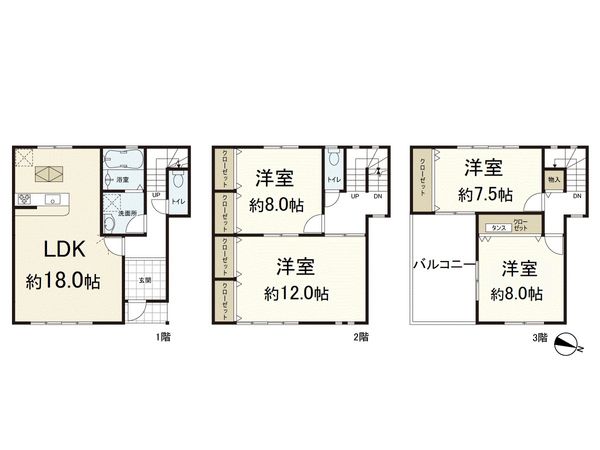 右京区太秦組石町 間取図(平面図) 右京区太秦組石町 間取図(平面図)