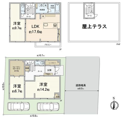 右京区西京極佃田町 間取図(平面図) 間取図(平面図)