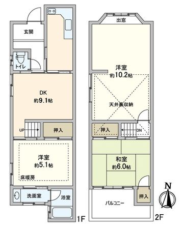 右京区太秦上刑部町 間取図(平面図) 右京区太秦上刑部町 間取図(平面図)