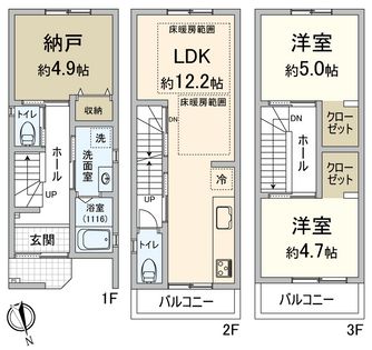 右京区太秦蜂岡町 間取図(平面図)
