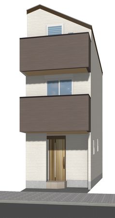 右京区太秦蜂岡町 外観パース図 右京区太秦蜂岡町 外観パース図