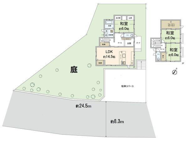 右京区太秦三尾町 間取図(平面図) 右京区太秦三尾町 間取図(平面図)