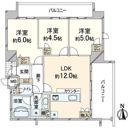 パラドール京都丹波口 間取図(平面図) パラドール京都丹波口 間取図(平面図)