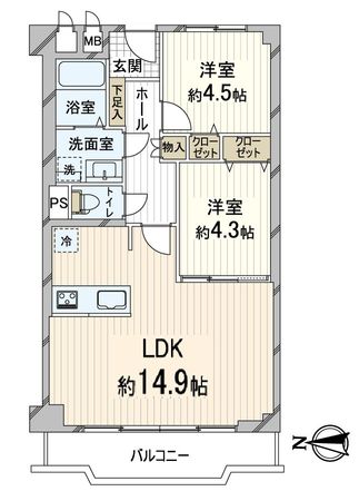 西大路ハイム 間取図(平面図) 間取図(平面図)