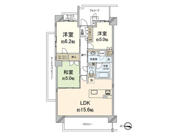パラドール西院四条通マークス 間取図(平面図)