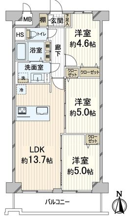 コープ野村京都四条 間取図(平面図) 間取図(平面図)