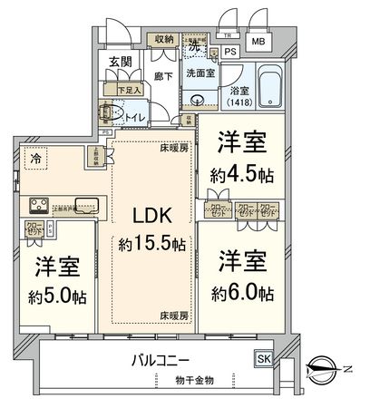 シーンズ京都円町 間取図(平面図) シーンズ京都円町 間取図(平面図)