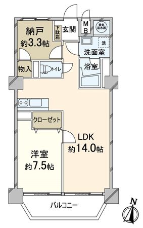 タウンハイツ嵐山 間取図(平面図)