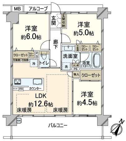 プレサンスロジェ京都西大路 間取図(平面図) プレサンスロジェ京都西大路 間取図(平面図)