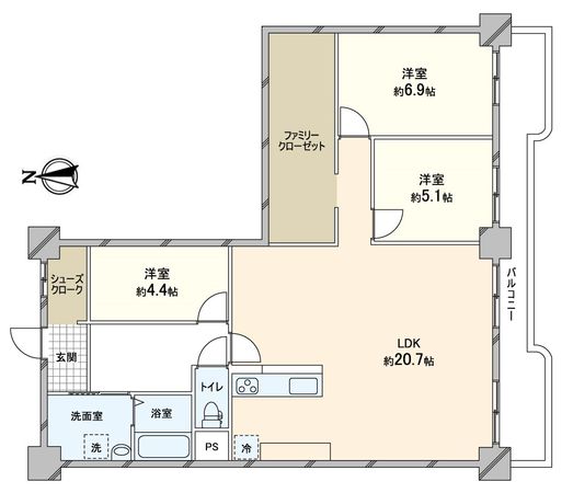 マイプラザ塔南 間取図(平面図)