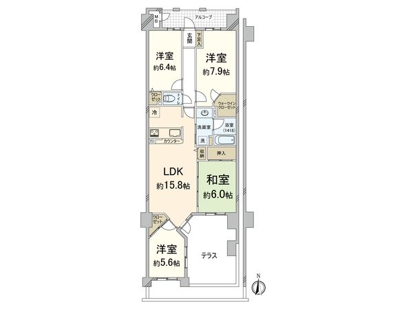 コスモシティ梅小路公園 間取図(平面図) 間取図(平面図)