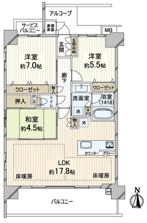 プレサンスロジェ太秦天神川 間取図(平面図) プレサンスロジェ太秦天神川 間取図(平面図)