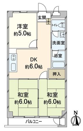 西京極ガーデンハイツ 間取図(平面図) 西京極ガーデンハイツ 間取図(平面図)