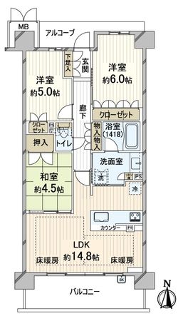 シーンズ京都西大路五条パークホームズ 間取図(平面図) シーンズ京都西大路五条パークホームズ 間取図(平面図)