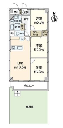 コープ野村京都四条 間取図(平面図) コープ野村京都四条 間取図(平面図)