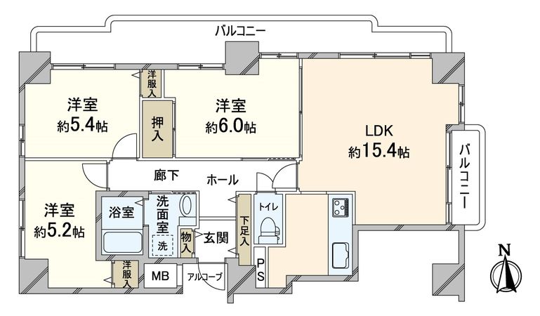 ロイヤルシャトー葛野 間取図(平面図) 間取図(平面図)
