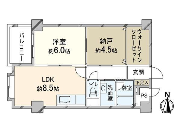 西京極大門ハイツ 間取図(平面図) 間取図(平面図)