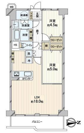 マンハイム五条 間取図(平面図)