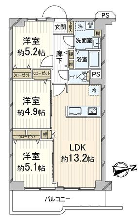 マイプラザ塔南 間取図(平面図)