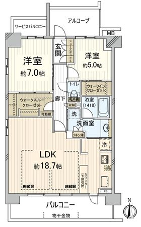 メイツ京都梅津 間取図(平面図) メイツ京都梅津 間取図(平面図)