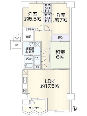 嵐山ロイアルハイツ 3号棟 間取図(平面図) 嵐山ロイアルハイツ 3号棟 間取図(平面図)
