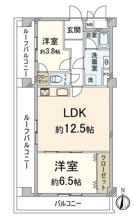 デラシオン御室 間取図(平面図) デラシオン御室 間取図(平面図)