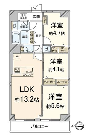 西ノ京スカイハイツ 間取図(平面図) 間取図(平面図)