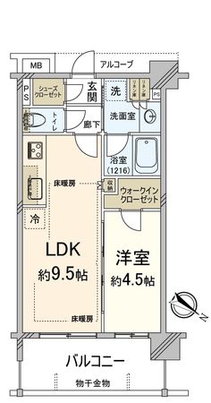 プレサンスロジェ京都西大路 間取図(平面図)