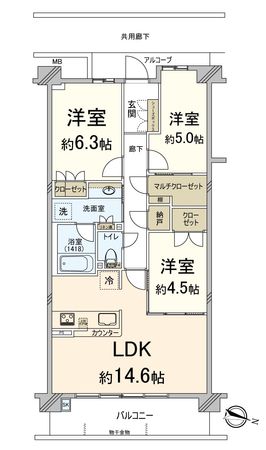 シエリア京都嵯峨嵐山 間取図(平面図)