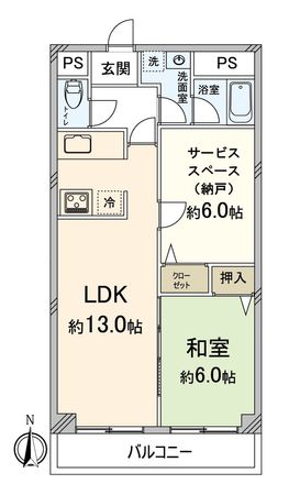 嵯峨ハイツ 間取図(平面図) 嵯峨ハイツ 間取図(平面図)