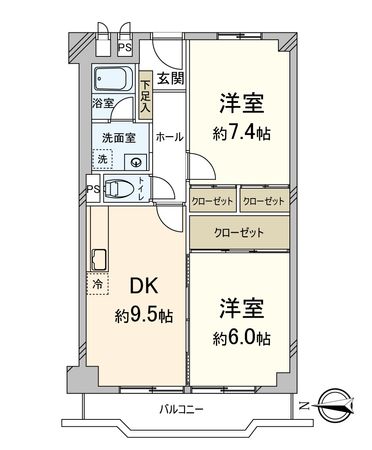 西大路ハイム 間取図(平面図)