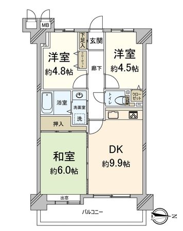 ルネ西大路 間取図(平面図)