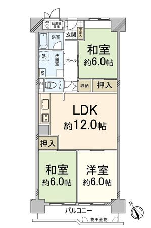 桂川ハイツ 4号館 間取図(平面図) 桂川ハイツ 4号館 間取図(平面図)