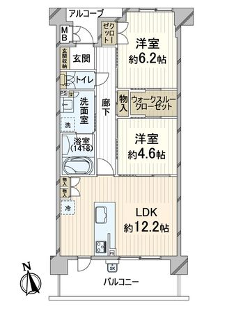 グラン・コート西京極Ⅱ 間取図(平面図) 間取図(平面図)