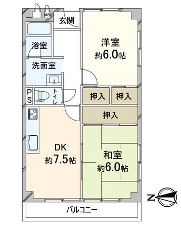西大路ハイム 間取図(平面図) 西大路ハイム 間取図(平面図)