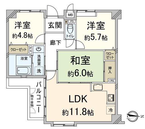 グローバル嵯峨 間取図(平面図) グローバル嵯峨 間取図(平面図)