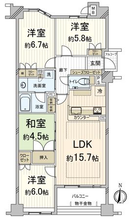サーパスシティ西院日照町 間取図(平面図) サーパスシティ西院日照町 間取図(平面図)