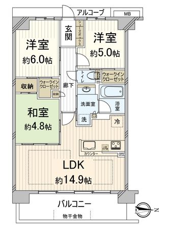 メイツ京都梅津 間取図(平面図)