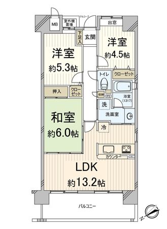 ジオ四条桂川ブライトコア 間取図(平面図) ジオ四条桂川ブライトコア 間取図(平面図)