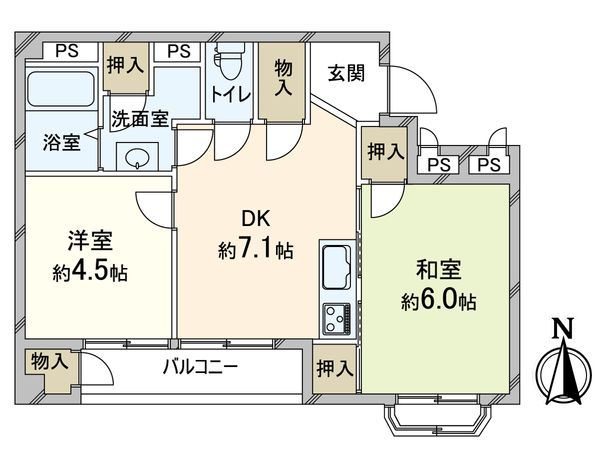 二条プラザ 間取図(平面図) 二条プラザ 間取図(平面図)