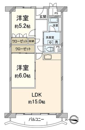 ネオコーポラス島ノ内 A棟 間取図(平面図) ネオコーポラス島ノ内 A棟 間取図(平面図)