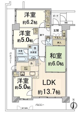 サンマンションアトレ西大路 間取図(平面図) サンマンションアトレ西大路 間取図(平面図)
