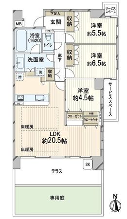 パークホームズ嵯峨嵐山緑庵 間取図(平面図) パークホームズ嵯峨嵐山緑庵 間取図(平面図)