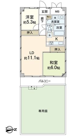 ネオコーポ太秦 間取図(平面図) ネオコーポ太秦 間取図(平面図)