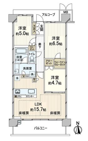 シーンズ京都西大路五条パークホームズ 間取図(平面図) シーンズ京都西大路五条パークホームズ 間取図(平面図)