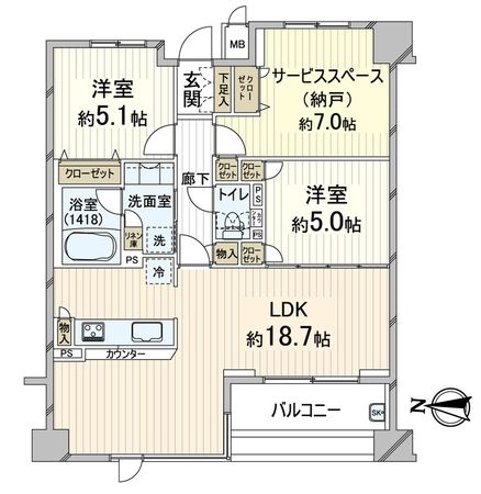 エスリード太秦レジデンス 間取図(平面図) エスリード太秦レジデンス 間取図(平面図)