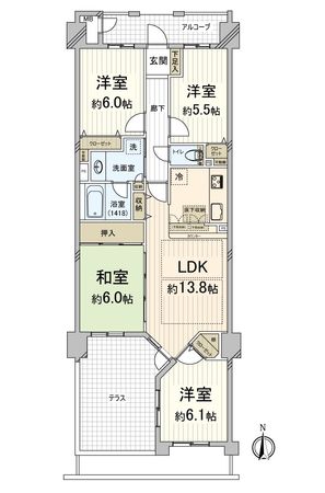 コスモシティ梅小路公園 間取図(平面図) コスモシティ梅小路公園 間取図(平面図)