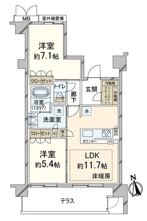 シャリエ京都円町 間取図(平面図) シャリエ京都円町 間取図(平面図)